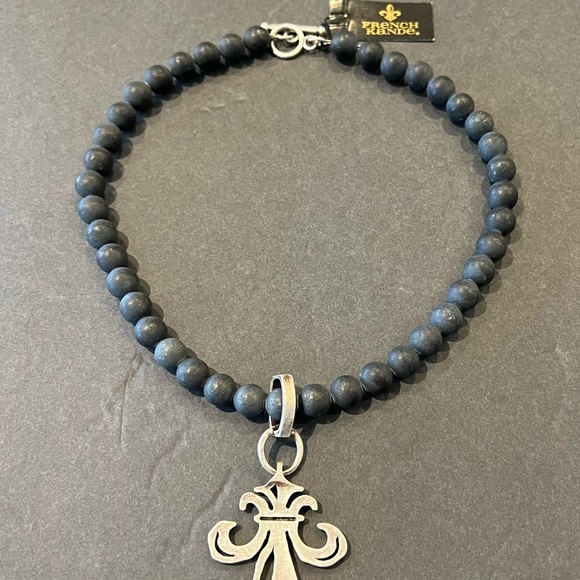 French Kande Jewelry - French Kande 16 inch Black jasper necklace.